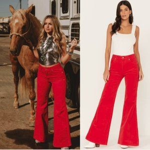 Wrangler Wanderer Corduroy 622 High Rise Flare JEANS Sz 27/34